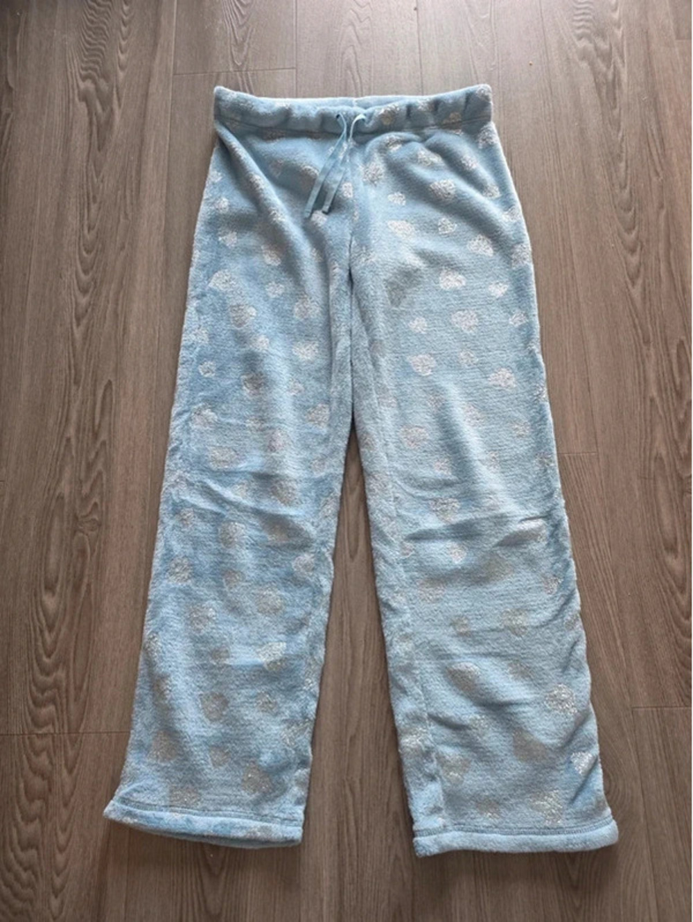 Secret Treasures Aqua Jasper Heart Plush Lounge Pants Size S (4-6)